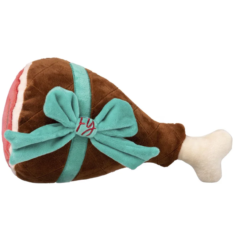 Fuzzyard Holiday Ham Dog Toy